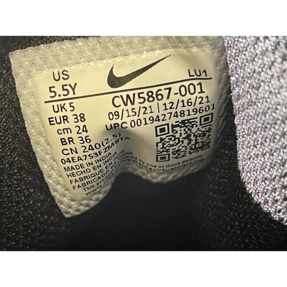 Nike Court Borough Mid 2 GS 'Triple Black' CD7782-001 Boys Size 5.5Y - Picture 8 of 9